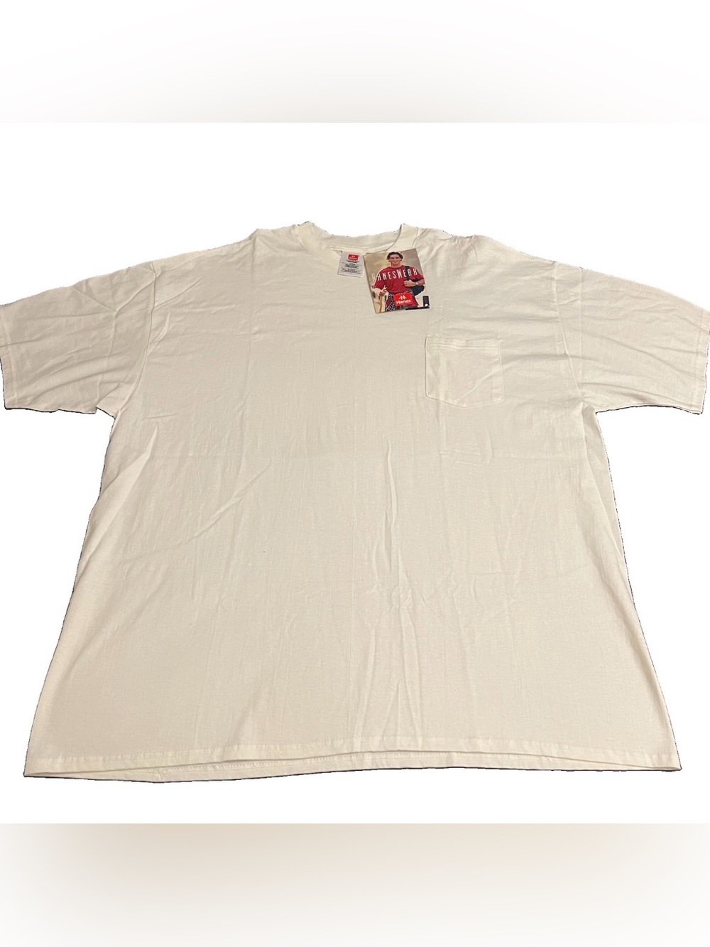 Vtg 90’s Single Stitch Hanes Wear T Shirt Men’s Size 2XL In Printers White